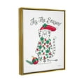 thumbnail image 4 of Stupell Industries Tis The Season Cat Holiday Painting Gold Floater Framed Art Print Wall Art, 25 x 31, 4 of 10