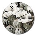 thumbnail image 2 of Designart "Grey Cactus gracefulness In Monochrome III" Floral Oversized Wall Clock, 2 of 5