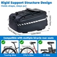 thumbnail image 2 of Lictin Insulated Bike Bag For Bicycles, Waterproof Bike Pannier Bag with Reflector & Shoulder Strap, 10L Capacity Rear Rack Bag, Black, 2 of 8