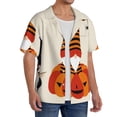 thumbnail image 3 of Salouo Halloween Gnomes1 Pattern Cuban Collar Shirts for Men Button-Down Shirt Men's Short Sleeve Shirts Hawaiian Shirts Casual Shirts -4X-Large, 3 of 6