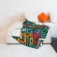 thumbnail image 2 of ZNDUO Lightweight Microfiber Bed Blanket, Vintage Aztec Tribal Art Pattern Super Soft Flannel Cozy Throw Blankets, 40"x30", 2 of 8