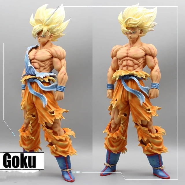 Figuras de acción de Dragon Ball Z, Son Goku, Namek, Super Saiyan, Goku, estatua, PVC, 44cm559
