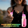 thumbnail image 2 of Fankiway Lighters for Candle, Gravity Radish Decompression inflatable Red Flame Lighter Windproof Direct Charge Lighter, 2 of 4