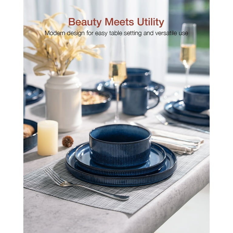 Famiware Star Stoneware Dinnerware Sets, Plates and Bowls Set
