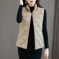 thumbnail image 6 of Busydd Womens Vest Warm Comfortable Solid Color Zipper Puffer Vest Casual Sleeveless Winter Vest for Women with Pockets XL, 6 of 9