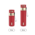 thumbnail image 5 of Contigo 16 oz Stainless Steel Water Bottle, Leak-Proof, Hot & Cold Insulated, Travel, Gym & Office Friendly, Carry Strap, Red/Champagne, 5 of 7