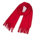 thumbnail image 4 of Black and Friday Clothing Sales Idoravan Women's Knit Scarf Clearance Women's Fashion Winter Warm Scarf Solid Color Scarf Tassel Knitted Scarf Red, 4 of 5