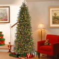 thumbnail image 6 of CC Christmas Decor 6.5’ Pre-Lit Slim Jersey Fraser Artificial Christmas Tree – Multi color Lights, 6 of 6