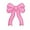 Pink, variant on Steadline Glitter Bow Embroidered Patch - Iron On Or Sew On Fabric Applique For Clothing Decoration - 6x4.7 Inch Sequin Embellishment For Jackets And Bags - DIY Craft Accessory
