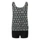 thumbnail image 4 of MKLEKYY Trajes De Baño Mujer Short Women High Waisted Bikini Sexy Push Up Two Piece Swimsuits Vintage Swimsuit Two Piece Retro Ruched High Waist Print Bikini Set, 4 of 6