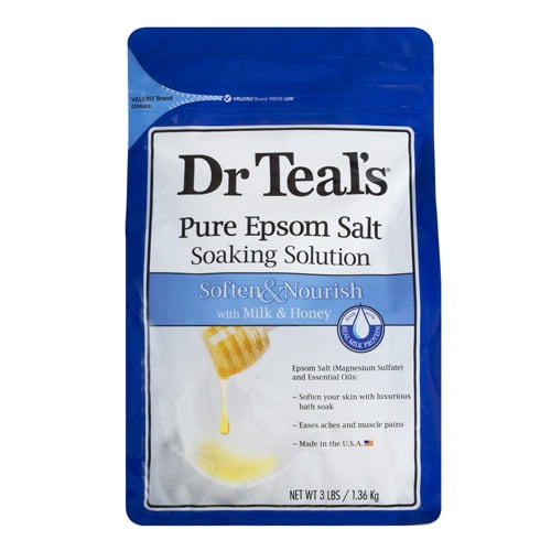 Dr Teals Pure Epsom Salt Soaking Solution With Milk And Honey, 48 Oz