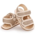 thumbnail image 5 of SOFMUO Baby Girls Boys Sandals Premium Soft Anti-Slip Rubber Sole Breathable Infant Summer Outdoor Water Shoes Toddler First Walkers(0-6 Months,Khaki), 5 of 6