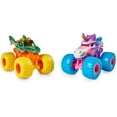 thumbnail image 2 of Monster Jam Dragon Vs. Sparkle Smash - 1:64 Scale Monster Trucks, Girl and Boy Toys, 2 of 8