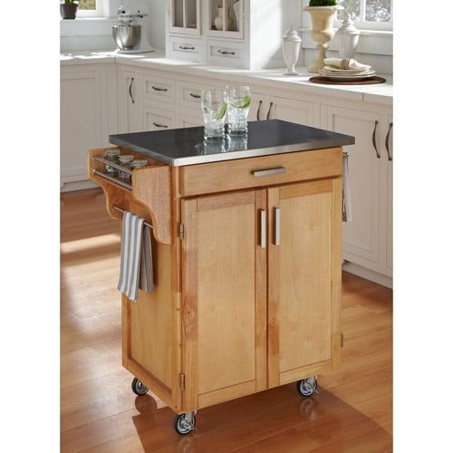 Home Styles Cuisine Kitchen Cart Natural With Stainless Steel Top Home Styles Cuisine Kitchen Cart Natural With Stainless Steel Top