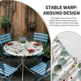thumbnail image 2 of Christmas Round Tablecloth for 36-44 Inch Tables,Fitted Table Cover with Elastic Edge,Xmas Botanical Floral Farmhouse Watercolor Waterproof Outdoor Table Cloth Protector for Patio Garden Dinner, 2 of 9