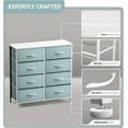 thumbnail image 4 of YSNW Dresser with 8 Drawers - Storage Unit Organizer Chest for Clothes - Bedroom, Kids Room, Nursery, & Closet (Aqua, 31.5 x 12 x 32-8 Drawer), 4 of 12