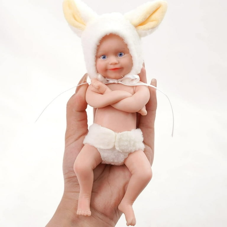 Mini Silicone Reborn Baby Dolls 6 Inch Tiny Full Body Soft