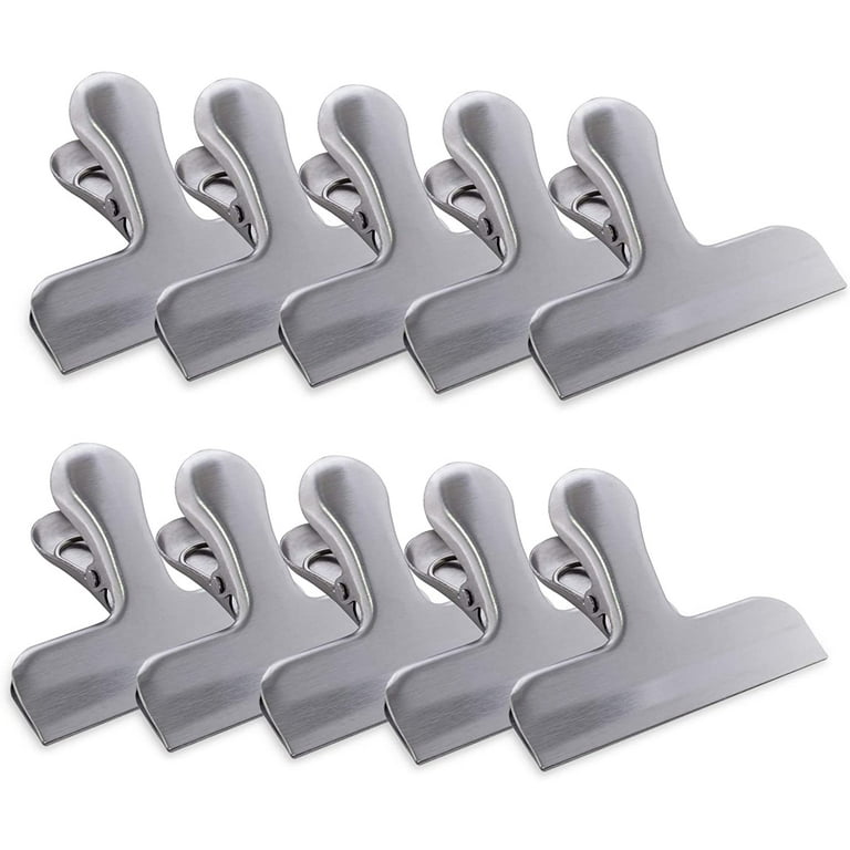 Chip Clips, 3-inch Wide Stainless Steel Heavy-duty Food Bag Clip For Air  Tight Seal Grips On Food Bags, Office Kitchen Home Usage(color:silver)(8  Pack