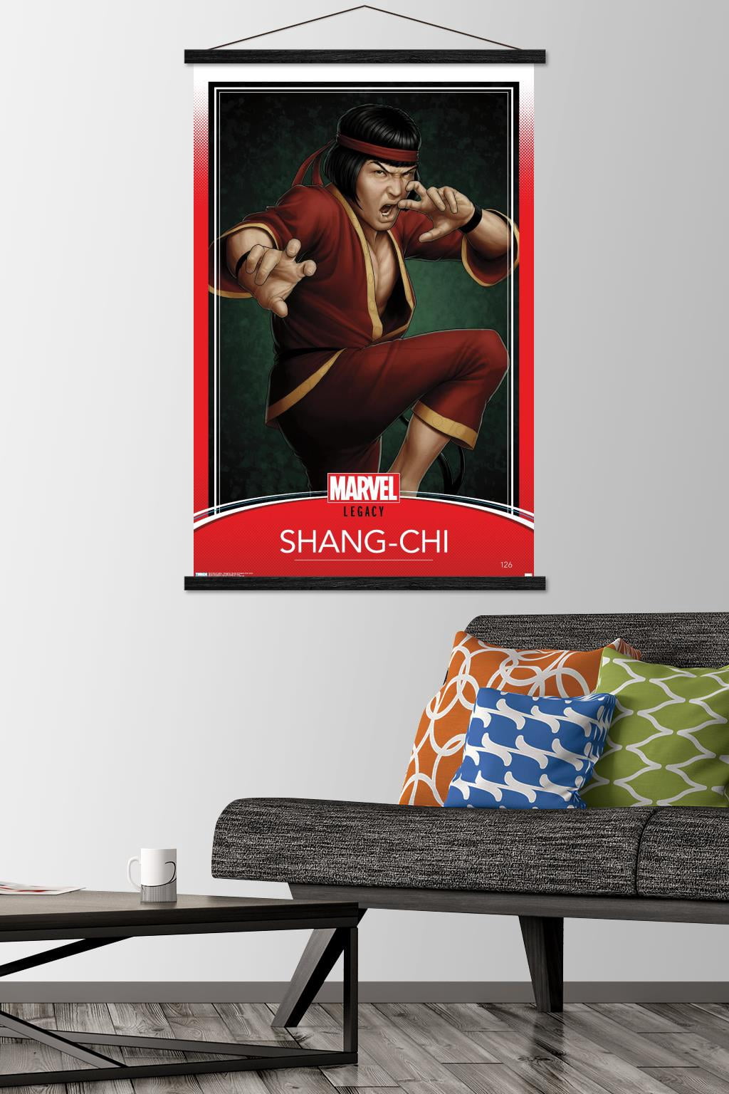 Marvel Comics - Shang- Chi - Master Of Kung Fu #126 Variant Wall Poster with Wooden Magnetic Frame, 22.375" x 34"