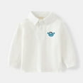 thumbnail image 2 of Byoo Toddler Boys Long Sleeve Polo Shirt Turn Down Collar Comfortable Soft T-Shirt for Kids, 2 of 3
