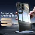 thumbnail image 3 of Dteck for Samsung Galaxy S23 Ultra Clear Case, Shockproof Slim Clear Hard PC Back with Soft TPU Bumper Scratch Resistant Protective Transparent Anti-Scratch Phone Case, Black, 3 of 6