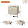 thumbnail image 3 of Modern Minimalist Nightstand Set Of 2, Reeded Wood End Table Set Of 2 With Built-In Charging Station For Bedroom, Living Room,Entryway, 3 of 10