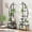 Black Wood Grain, variant on Plant Stand Shelf Indoor,6 Tier 2 Pack Half Moon Large Plant Rack Organizer for Inside Growing,Circle House Tiered Standing Herb Shelving with Detachable Wheels for Patio Lawn Garden Balcony