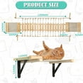 thumbnail image 2 of Cat Wall Shelves, Cat Wall Furniture 70" Cat Bridge Wall Mount Cat Perch Wooden Hammock Cat Tree Cat Climber Cat Cloud Shelf Board Cats Bed, 2 of 7