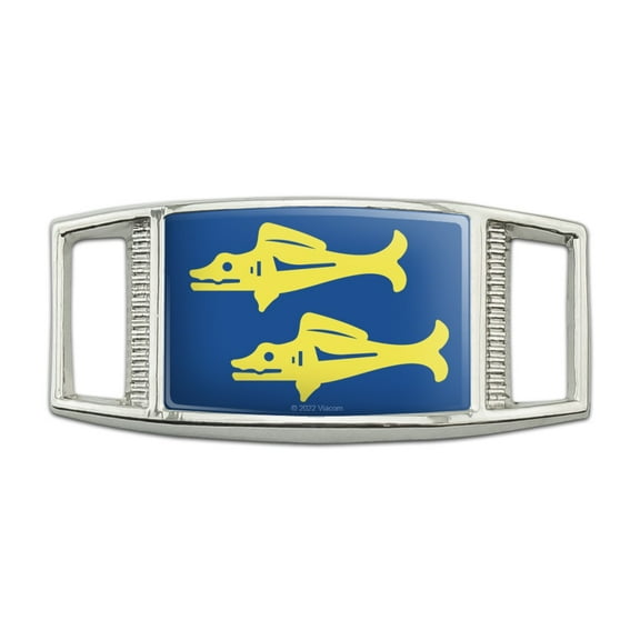 Hidden Temple Blue Barracudas Rectangular Shoe Shoelace Shoe Lace Tag Runner Gym Charm Decoration