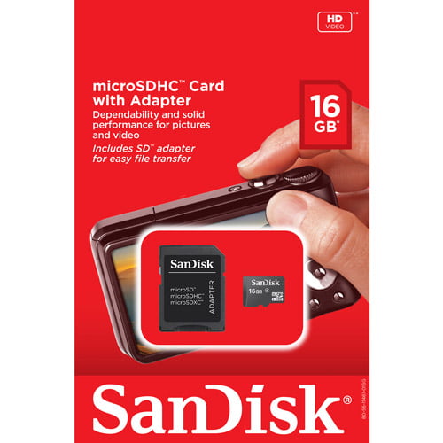SanDisk 16 GB Class 4 microSDHC Memory Card Walmart.com