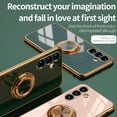 thumbnail image 4 of SaniMore Case for Samsung A14 5G, Shockproof TPU Backplane + Eletric Plating Border 360 Degree Rotating Ring/Holder Stand Feature Magnetic Car Mount Anti-drop Heavy Duty ProtectIve Case,  Mint, 4 of 9