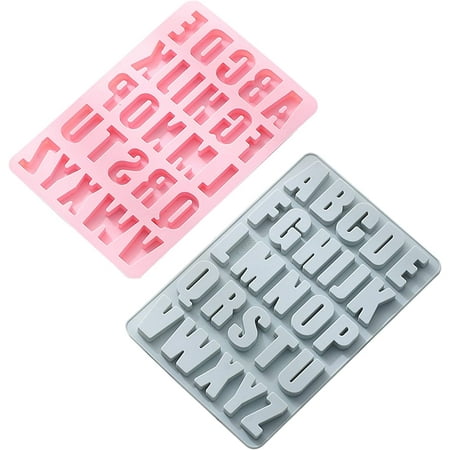 

Silicone Large Letter Molds Candy and Chocolate Molds Non-stick Baking Gummy Molds Set of 2 Cake Decorations Ice Molds