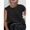 thumbnail image 4 of Workout Crop Tops for Women Loose Fit Breathable Yoga T Shirts Running Athletic Cropped Workout Tops, 4 of 4