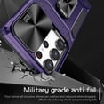 thumbnail image 3 of Decase For Samsung Galaxy S23 Ultra,Military Grade Shockproof Rugged Heavy Duty Cover Case with Magnetic Car Mount & Slide Camera Protector,For Samsung Galaxy S23 Ultra - purple, 3 of 5