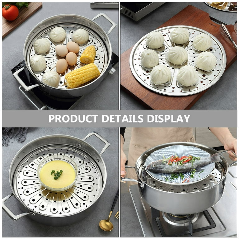 Stainless Steel Steamer cooker plate Shelf Cookware Dumpling bread Rack  Durable Pot Steaming Tray Stand Kitchen Accessories