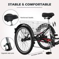 thumbnail image 6 of Lilypelle Adult Tricycle 7 Speed Adult Trikes 20 inch,3 Wheel Bikes with Backrest,Low Step-Through Aluminum Frame,Cargo Basket,Black, 6 of 19
