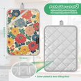 thumbnail image 6 of Yayeee Pot Holders Kitchen Heat Resistant with Pockets 7"x9.8" Cotton Oven Cooking Hot Pads, Vibrant Flowers Pattern, 6 of 7