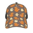 thumbnail image 2 of Picia Squirrel And Maple Leaves Pattern Trucker Hat,Baseball Cap,Sun Protection Cap,Stylish Headwear,Leisure Cap,Outdoor Sports Cap, 2 of 7