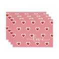 thumbnail image 2 of SugarBloom Valentine's Day Placemats, Red Heart Design, 12"x18" Holiday Table Mats for Wedding, Party, Kitchen Dining Decoration, Love Theme,C, 2 of 3