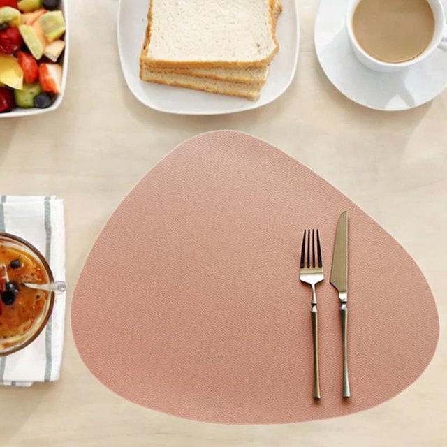 Mantel Individual para mesa de comedor, tapete para comida, tapete nórdico resistente al calor a prueba de aceite para mesa de comedor, hogar, Hotel, Rosa