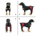 thumbnail image 2 of Rodillera para perro ajustable doble pierna trasera con soporte flexible con bisagras de metal y cinturones de seguridad reflectantes (rojo), 2 of 7