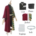 thumbnail image 3 of Giyu Tomioka-Disfraz de Demon Slayer para adultos y niños, traje de Cosplay de Anime, Kimetsu No Yaiba, Giyu Tomioka, peluca, 3 of 4