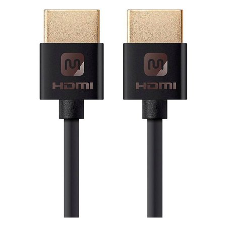 UPC: 0889028016343 | Monoprice Ultra Slim Series High Speed HDMI Cable  6ft Black – 6 ft HDMI A/V Cable for Audio/Video Device – First End: 1 x HDMI Digital Audio/Video – Male – Second End: 1 x HDMI Digital Audio/Video…