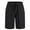 Black, variant on IDOPIP Mens Casual Linen Shorts Elastic Waist Drawstring Summer Beach Vacation Shorts with Pockets