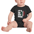 thumbnail image 2 of It's In My DNA Mexican Flag Country Pride Cute Baby Clothes For Boy Girl (Black, 0-3 Months), 2 of 5