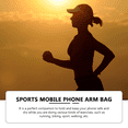 thumbnail image 4 of FENGGUIQU 1Pc Mobile Phone Pouch Cloth Black Adjustable Band for Jogging, 4 of 6