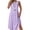 Purple, variant on Midi Dress For Women Fashion Stripe Sleeveless Round Neck Loose A-Line Color Block Print Patchwork Casual Summer Beach Sundress