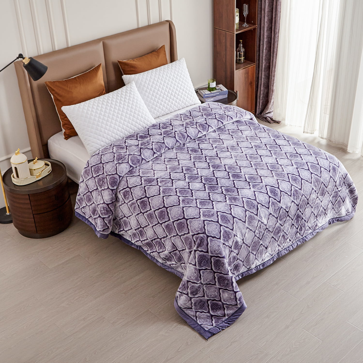NC Thick Fleece Blanket King Size,10.5lbs 2 Ply Heavy Thick Warm Mink Bed Blanket for Winter, 87"x94"