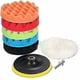 thumbnail image 2 of Polishing Sponge Car Polishing Pad Set 4 Inch Wool Polishing Set Polishing Pad for Polishing Machine Polishing Pad Drill Adapter (8 Pieces), 2 of 5
