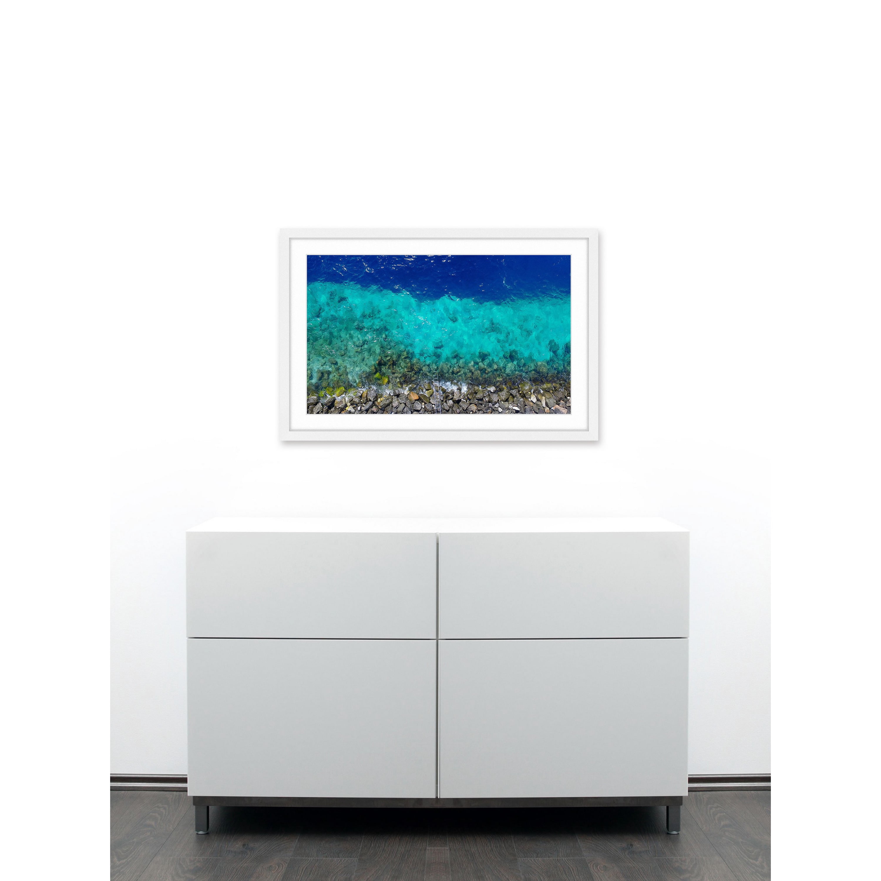 Marmont Hill "Rock Splash" by Hassan Ishan Framed Painting Print